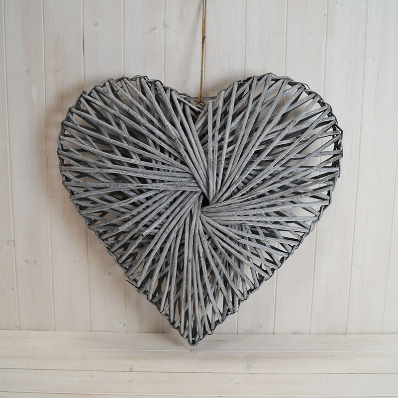 60cm Willow Spiral Heart detail page